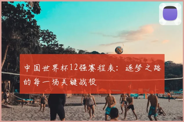 中国世界杯12强赛程表:逐梦之路的每一场关键战役